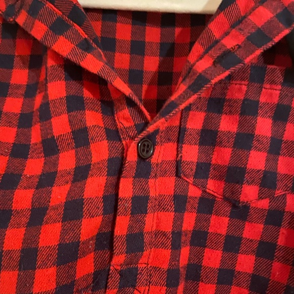 Christmas Boys plaid flannel  up onesie • Holiday onesie • Buffalo Plaid 18 mo - Picture 3 of 5